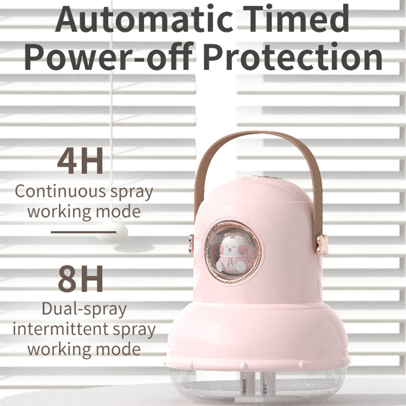 ICARER FAMILY IF-JS01 Cartoon Design Dual Spray Outlet Humidifier Rechargeable Desktop Mist Diffuser