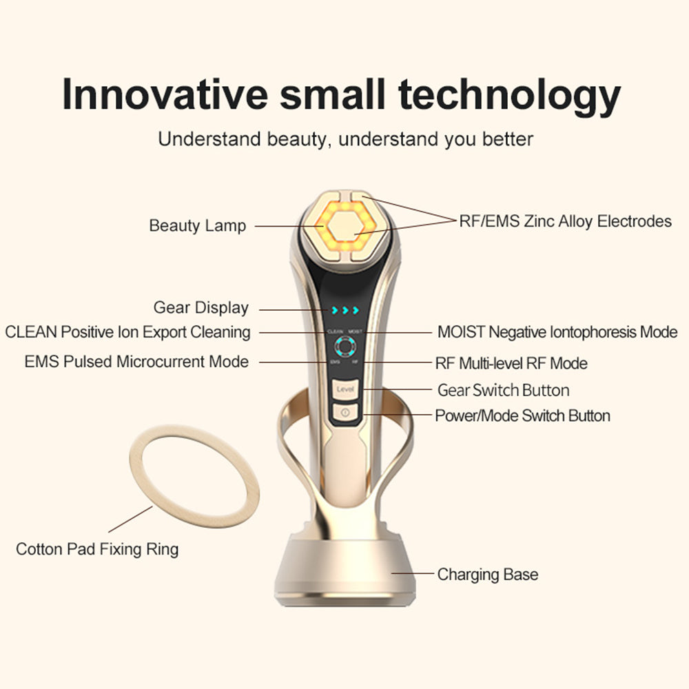 RF Face Lifting Machine EMS Pulse Therapy Device Skin Rejuvenation Micro Current Wrinkle Remover