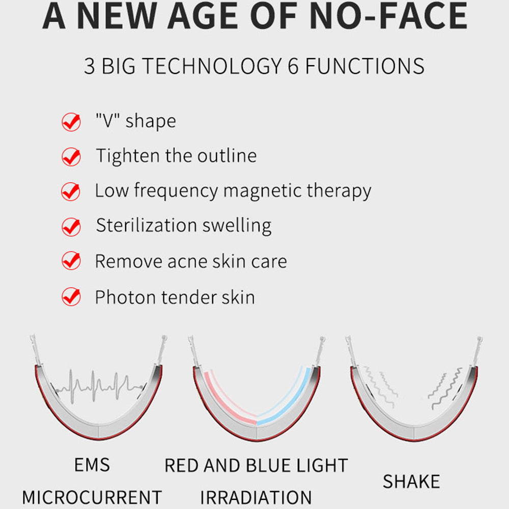 S121 Microcurrent EMS Face Slimming Instrument Facial Lifting Massage V-face Beauty Device