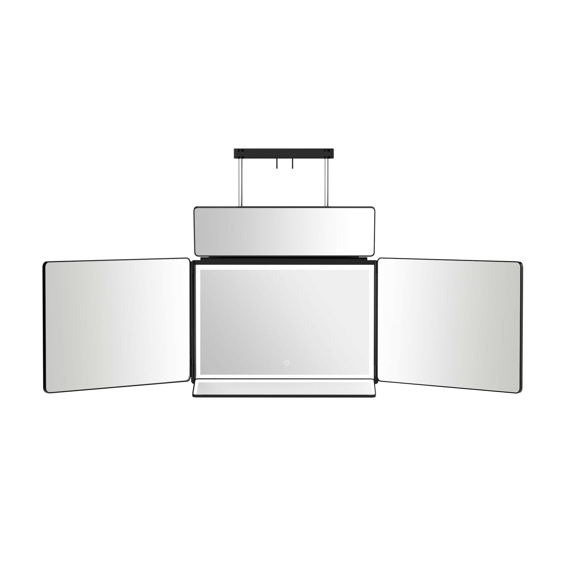 92LED Portable Folding Five-sided LED Makeup Mirror Dimmable LED Light Hairdressing Mirror