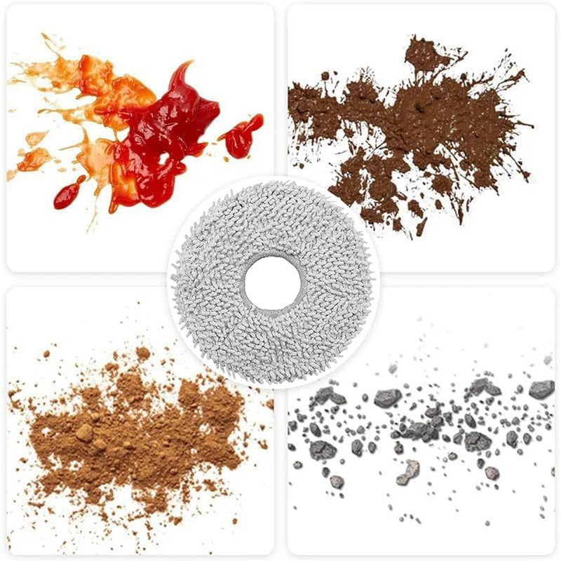 JUNSUNMAY 4Pcs Vacuum Cleaner Mop Pad for ECOVACS X1 Turbo / X1 Omni / X2 Omni / T10 Turbo / T10 Omni / T20 / T20 Omni