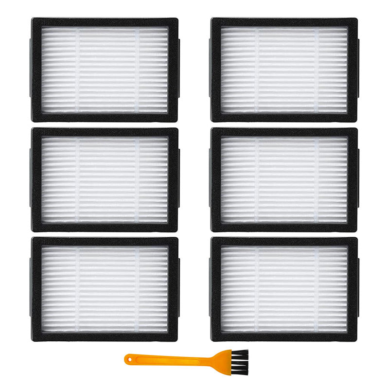 JUNSUNMAY For iRobot i3 / i3+ / i4 / i6 / i6+ / i7 / i7+ / i8 / i8+ / j7 / j7+ / E5 / E6 / E7 6Pcs Sweeper Filter with Brush