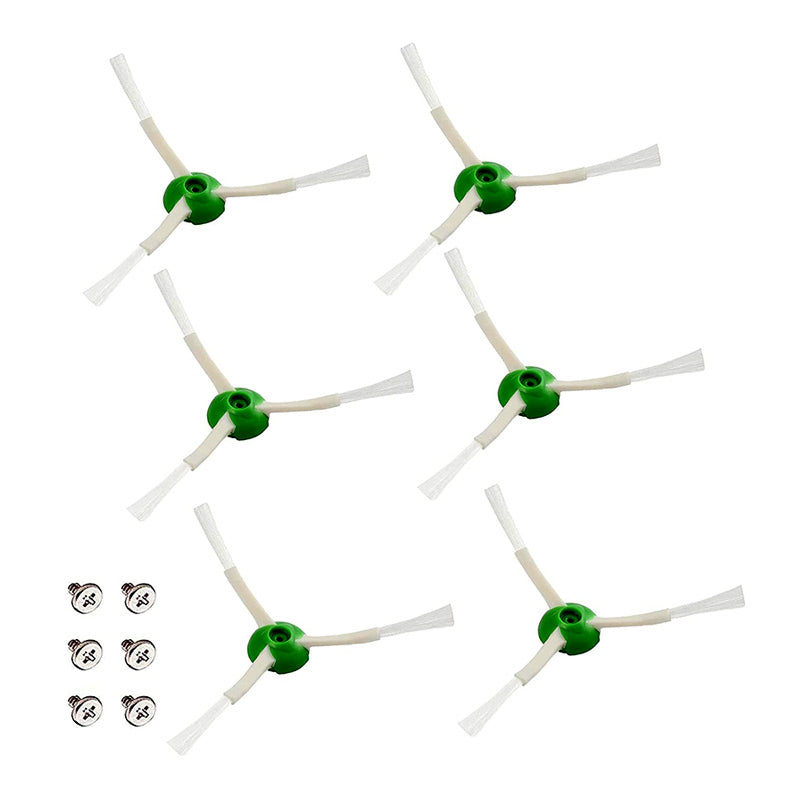 JUNSUNMAY 6Pcs Triangle Side Brushes for iRobot Roomba I / E / J Series Sweeping Robot Replacement Part