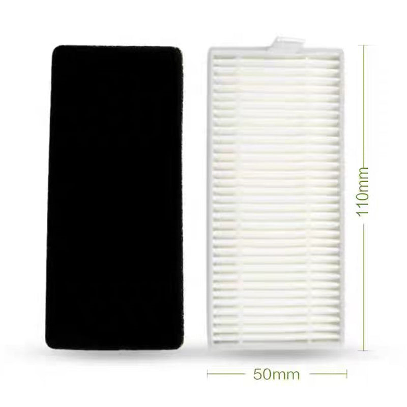 For Neatsvor Robot Cleaner X500 S6 M1 / X600 Pro / X650 Pro / X500 / X520 Filter Mesh Black Sponge with Filter Element