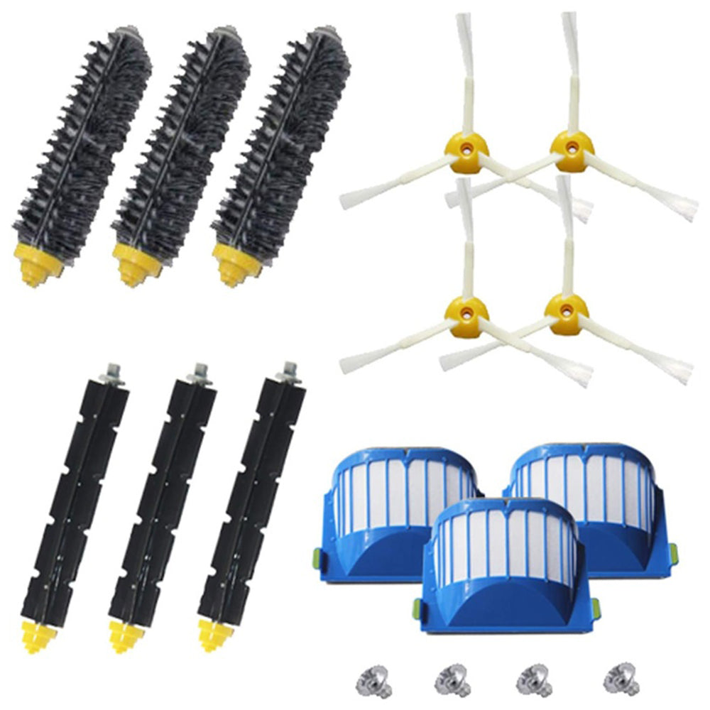 1 Set For iRobot Series 600 Replacement Kit (3 PairsxMain Brush+3xFilter+4xSide-Edge Brush)