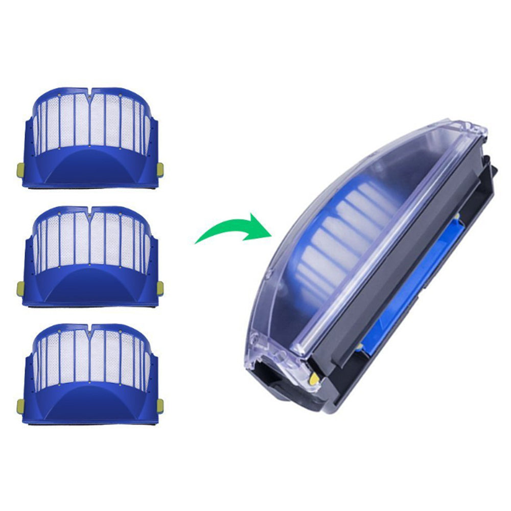 11Pcs Replacement Parts Accessories For iRobot Series 600 Filter Vacuum Cleaner Kit 10 Fliters+1 Brush