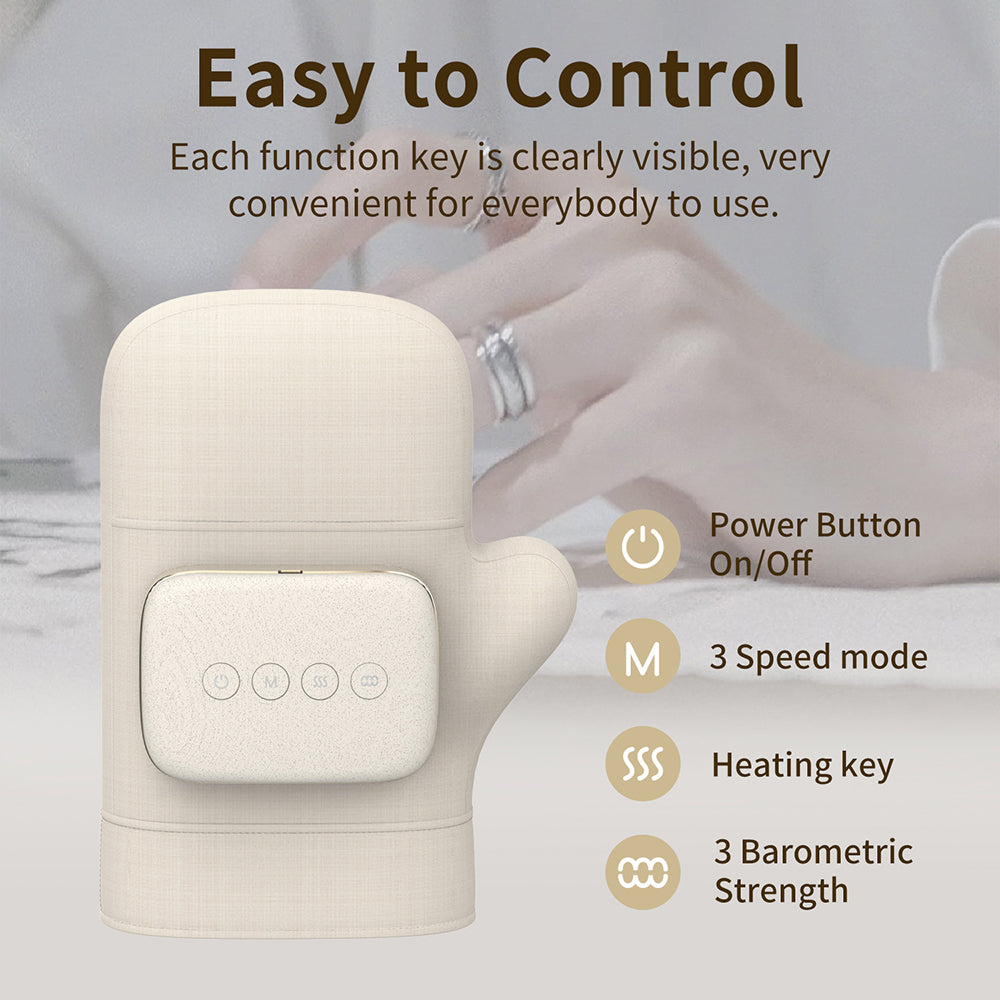 H10 1Pc Electric Hand Massager for Finger, Wrist Joint Airbag Kneading Heat Therapy Device