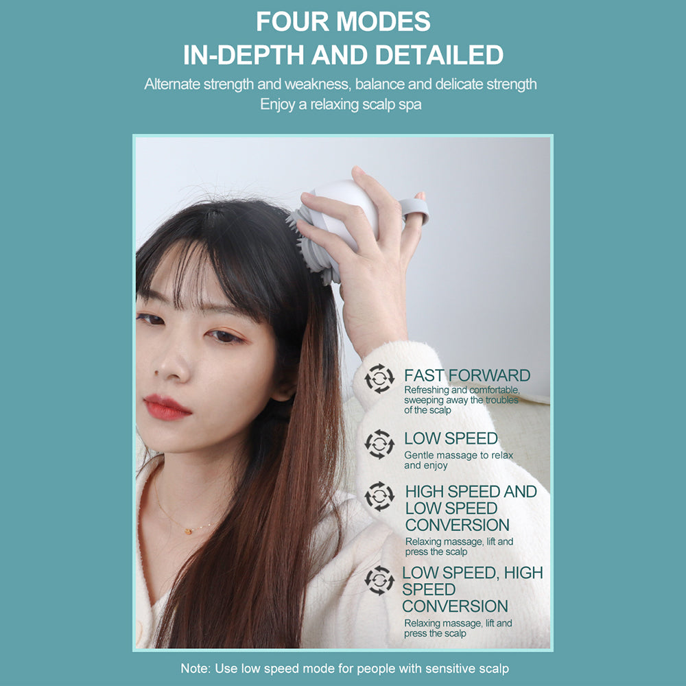 ST-710 4 Modes Electric Scalp Massager Wet and Dry Use Head Kneading Machine