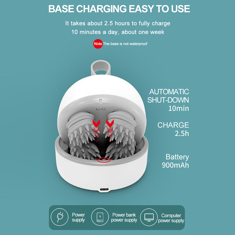 ST-710 4 Modes Electric Scalp Massager Wet and Dry Use Head Kneading Machine