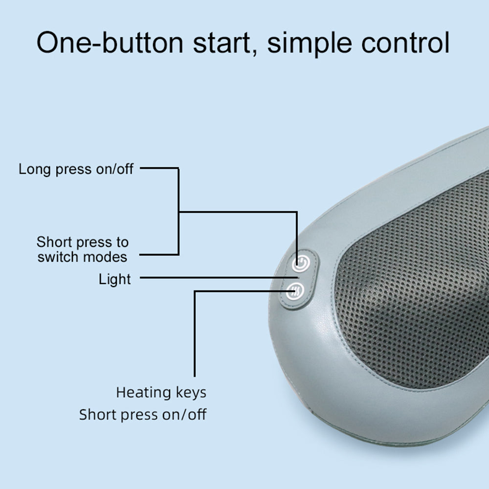 ST-1207 Wireless Back Massager USB Shiatsu Neck Massager with Heat Muscle Pain Relief