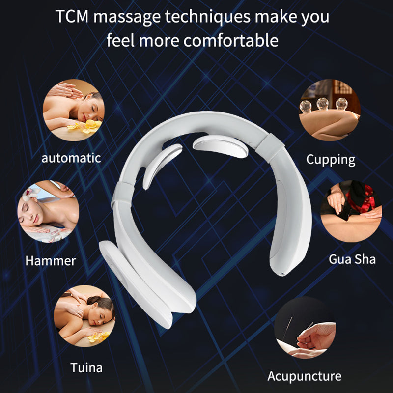 ST-304 Cordless EMS Neck Massager Electric Neck Massaging Tool for Pain Relieve