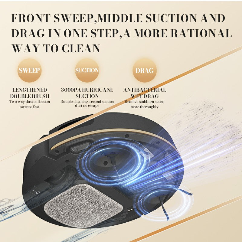 OB16SE 3000Pa Robotic Vacuum Cleaner Smart Mapping Cleaner for Pet Hair, Carpet
