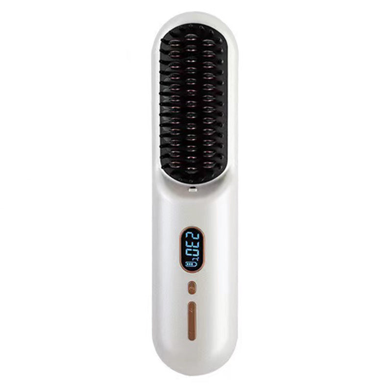 QL001 Cordless Hair Straightener Brush Ion Hot Straightener Styling Comb with USB Rechargeable
