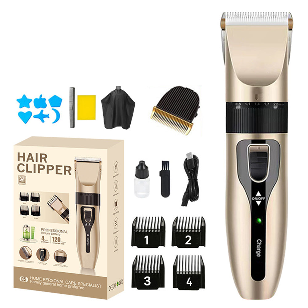C5 Home Hair Clipper Ceramic Blade Electric Hair Shaver with 1 Clipper Head