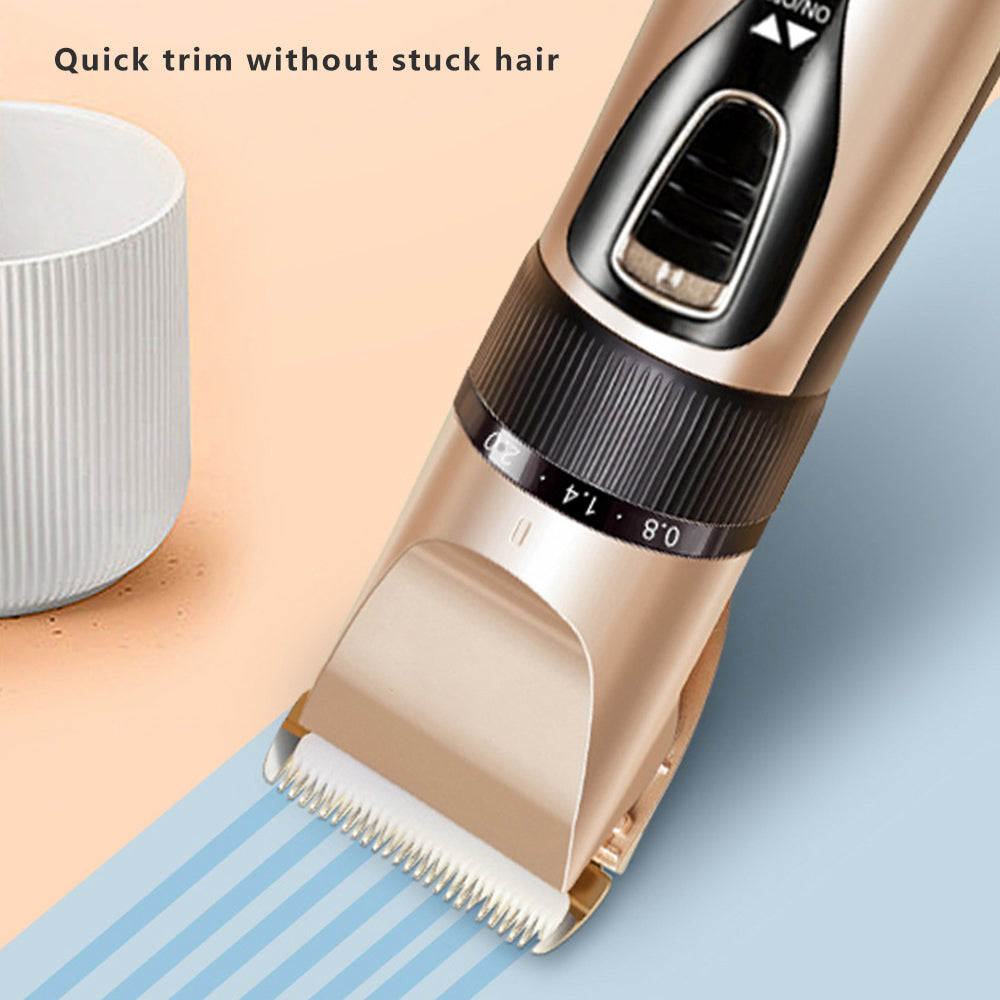 C5 Electric Clipper Professional Hair Trimmer Rechargeable Men Haircut Tool with Sponge and Comb