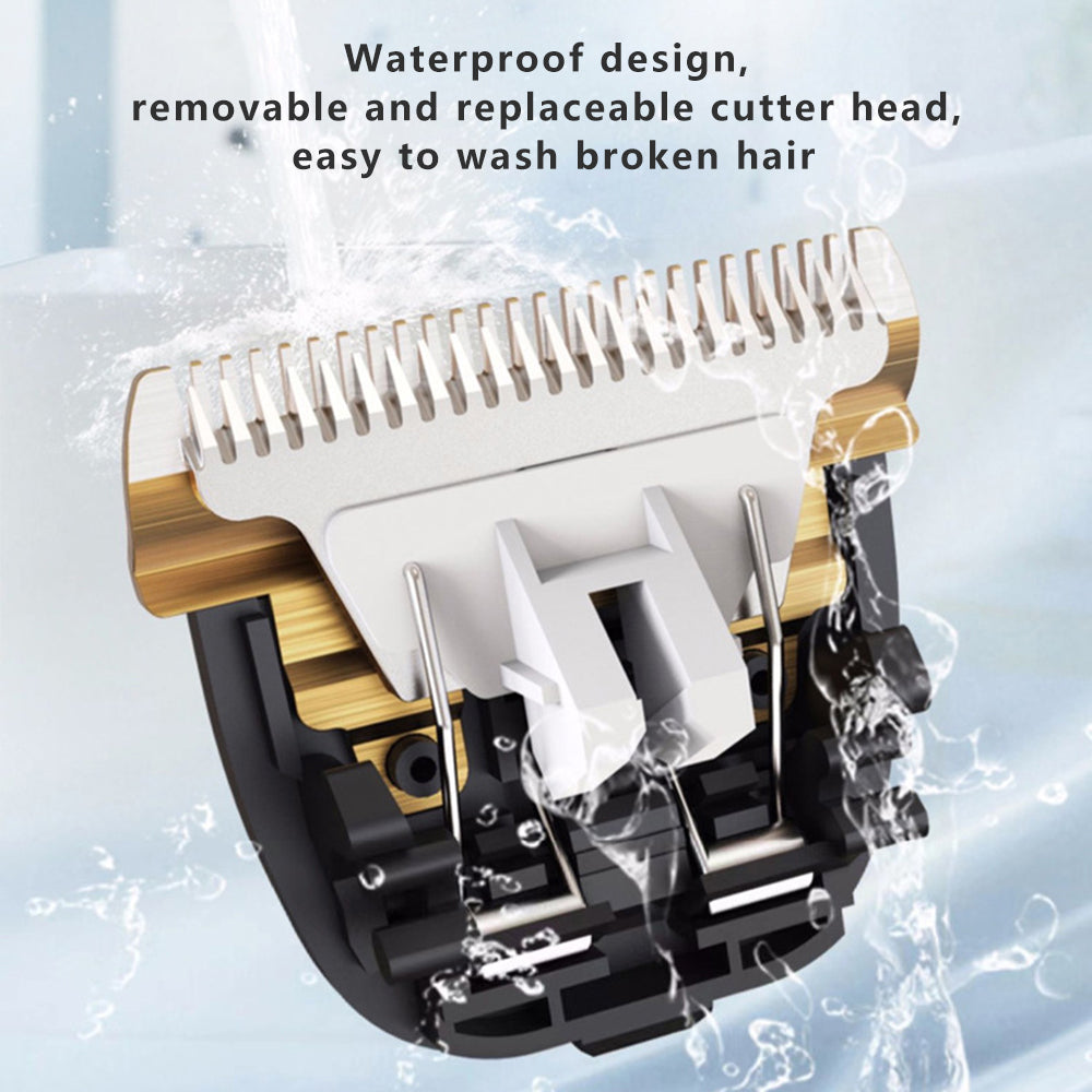 C5 Electric Clipper Professional Hair Trimmer Rechargeable Men Haircut Tool with Sponge and Comb