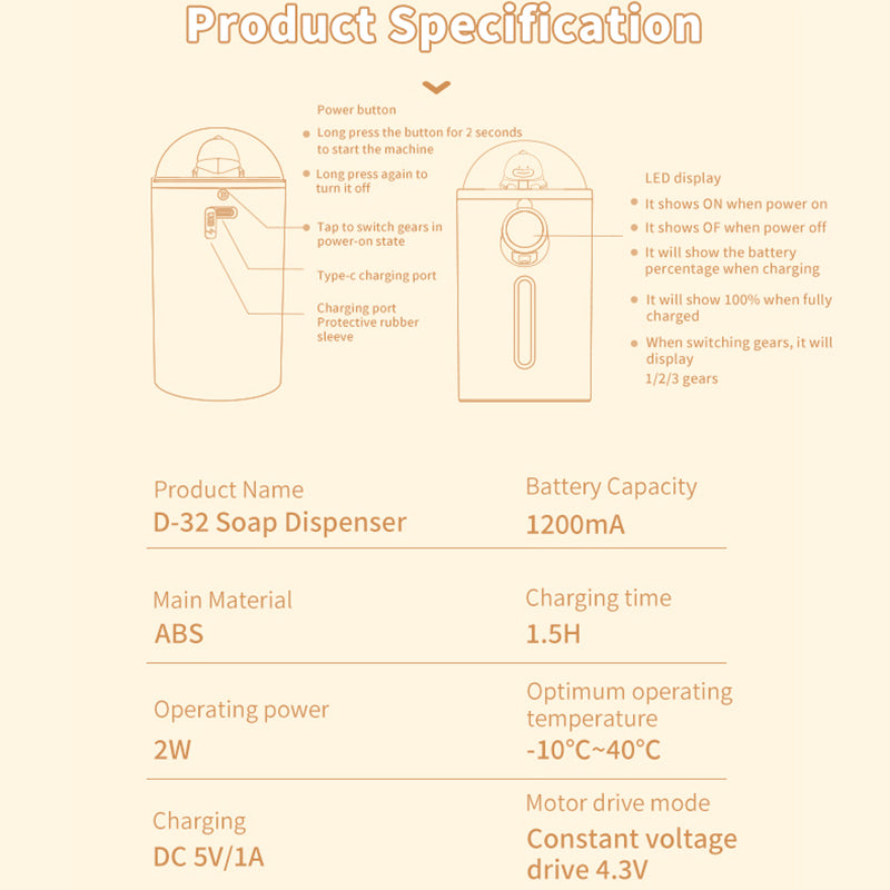 ICARER FAMILY Auto Portable Soap Dispenser