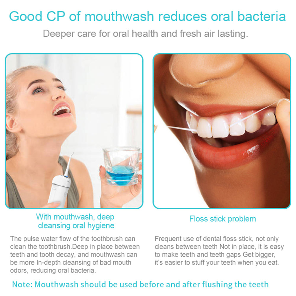 ST-102A UV Sterilization 3 Modes Water Flosser 200ML Water Tank Oral Irrigator