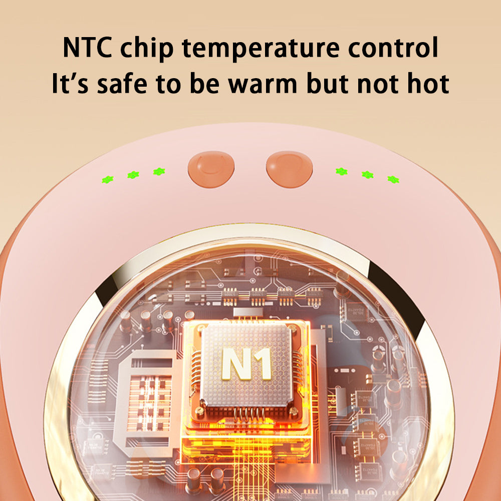 N1 2-in-1 5000mAh Fast Heating Cartoon Cat Hand Warmer Hot Compress Neckband