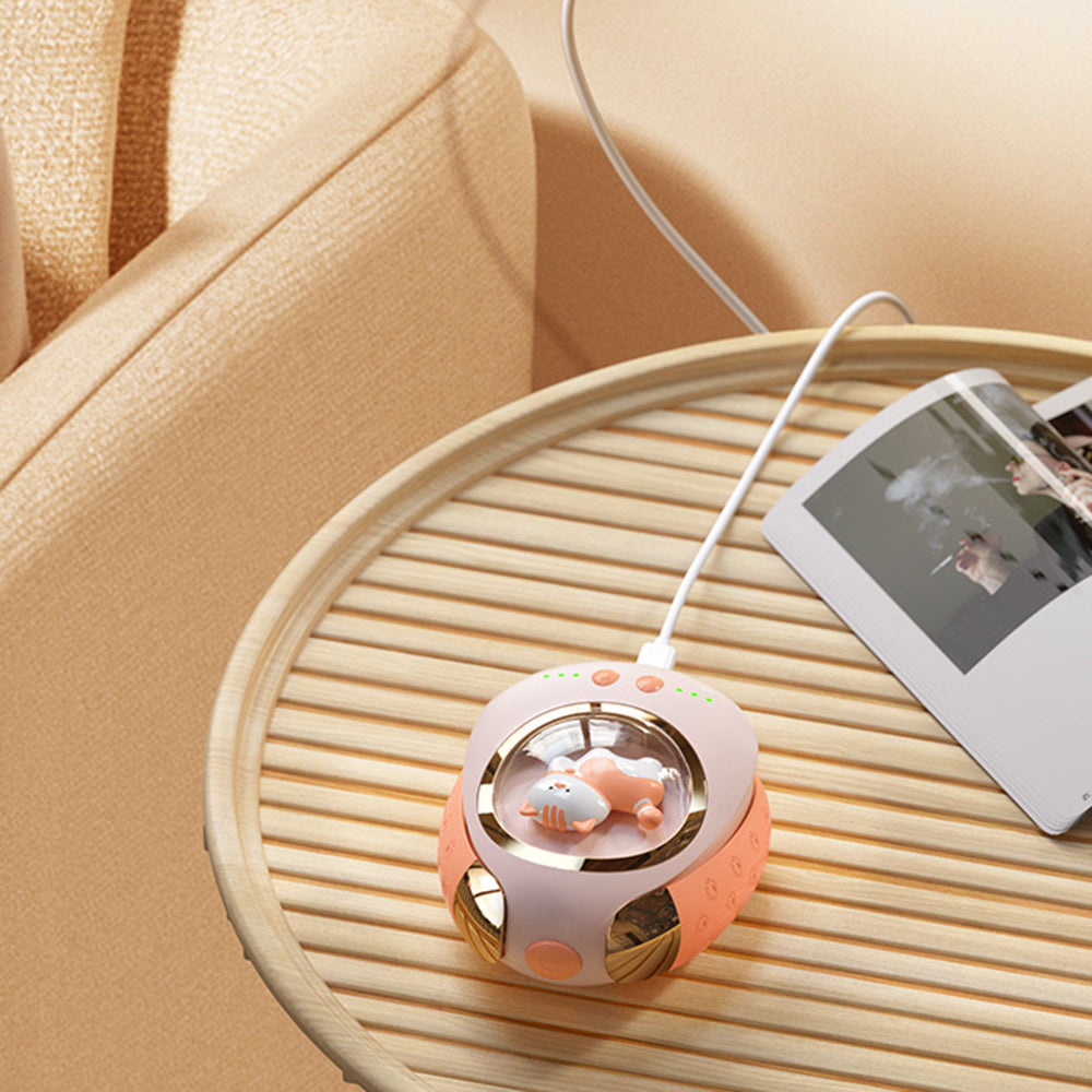 N1 2-in-1 5000mAh Fast Heating Cartoon Cat Hand Warmer Hot Compress Neckband