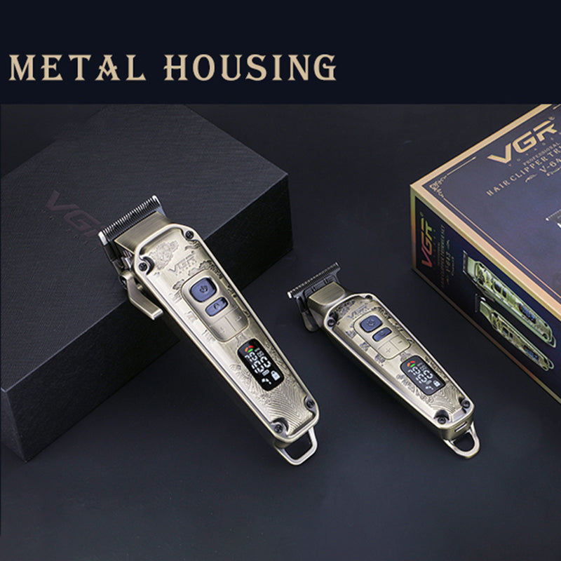 VGR V-643 Hair Clippers Shaver Metal Carving Cordless Hair Cutting Beard Razor Men Electric Hair Trimmer