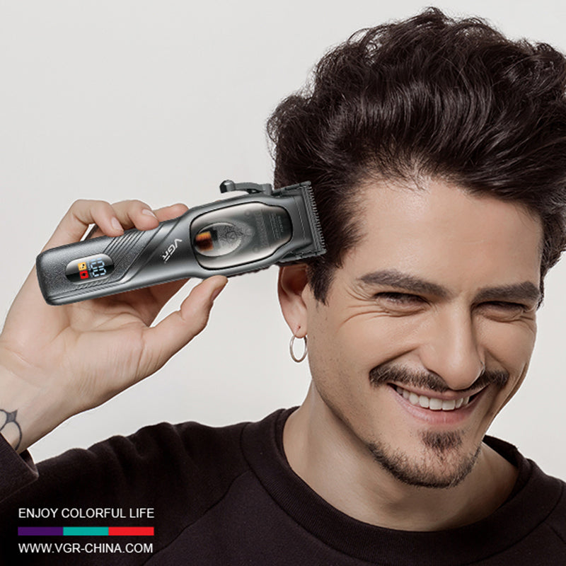 VGR V-269 Professional Hair Clippers for Men Cordless LCD Rechargeable Barber Clippers for Hair Cutting