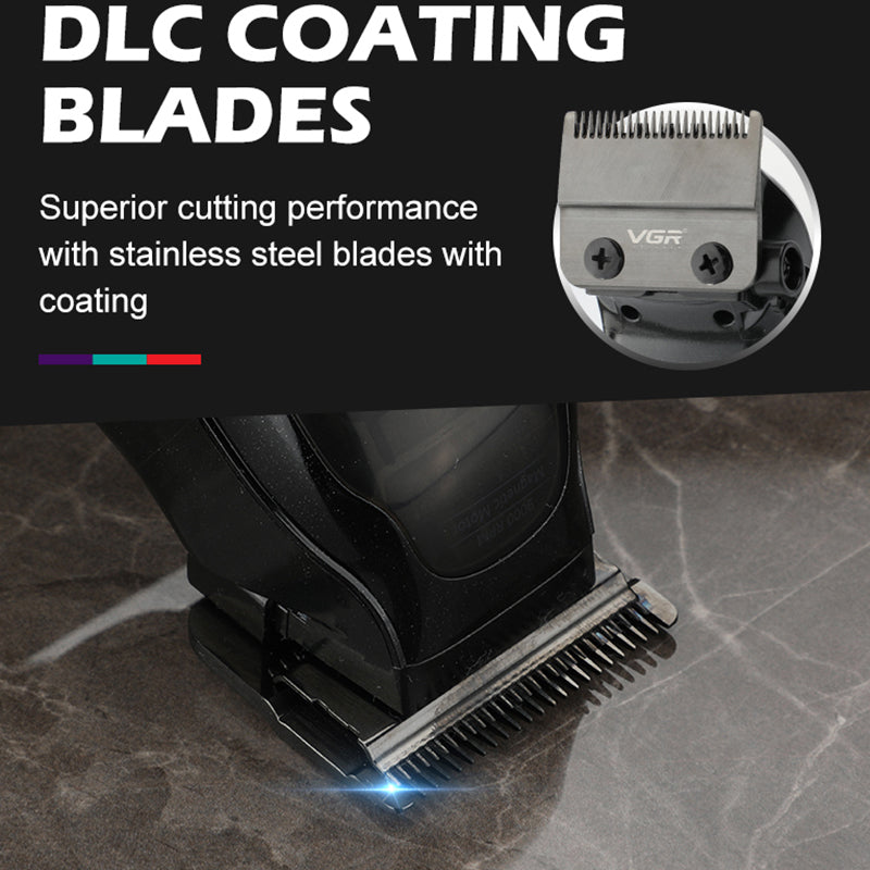 VGR V-269 Professional Hair Clippers for Men Cordless LCD Rechargeable Barber Clippers for Hair Cutting