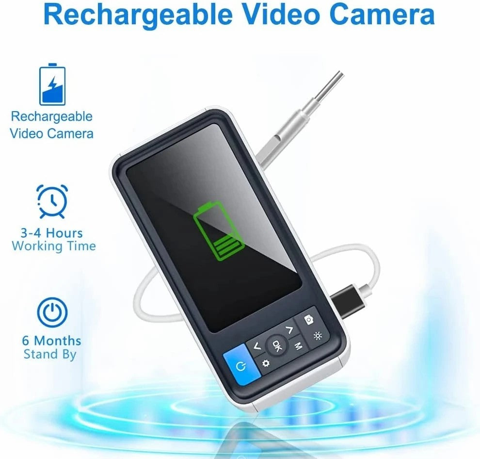 TESLONG MS450 HD 4.5-Inch Smart Screen Visual Ear Endoscope, 3.9mm Ear Otoscope