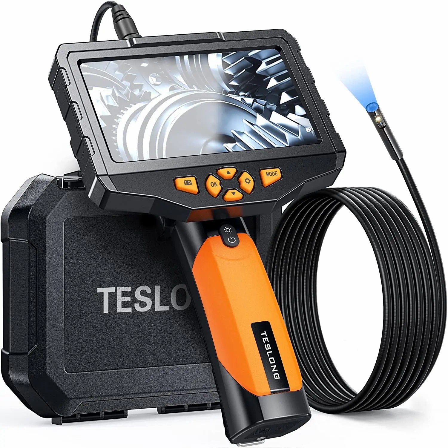 TESLONG NTS300 5.0-Inch Display 7.6mm Lens Diameter 5M Pipe Inspection Endoscope