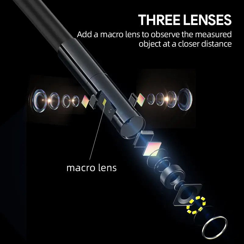 TESLONG TS43S 4.3-Inch HD Screen Endoscope 7.9mm Triple Lens Camera Probe