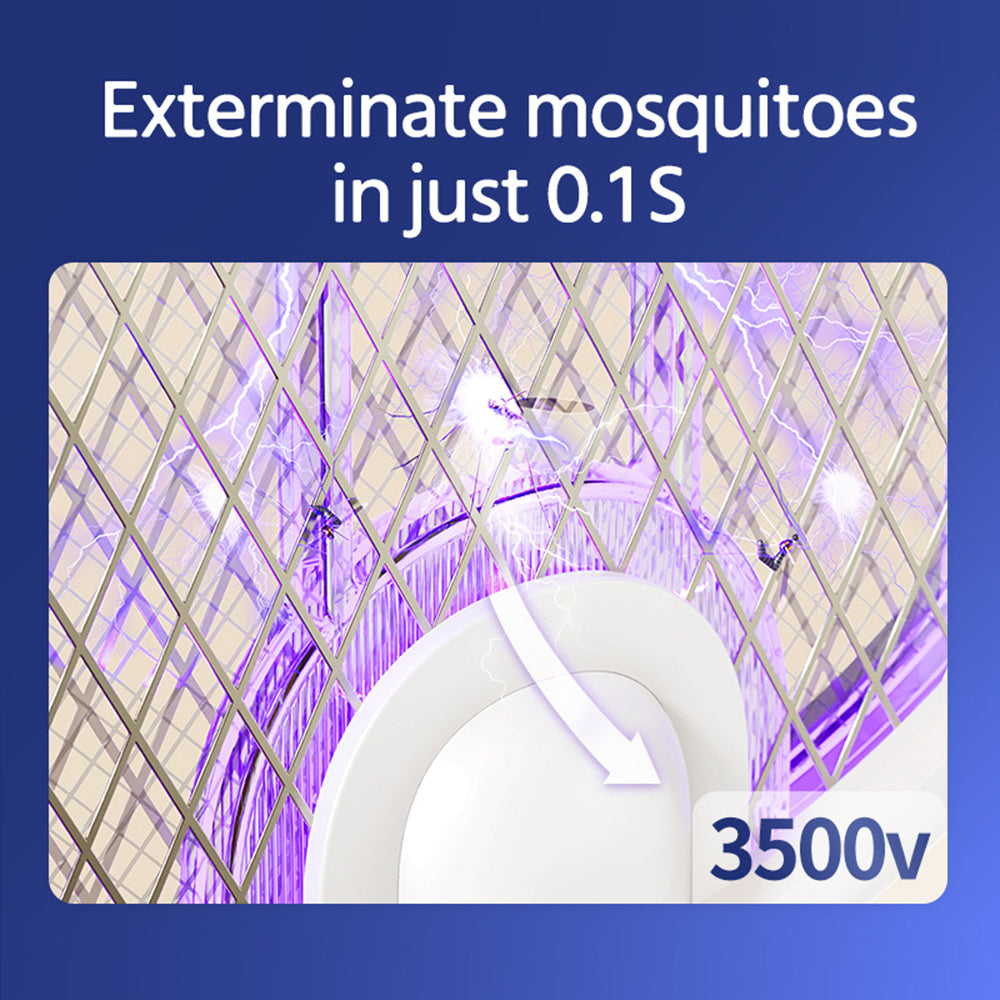 XIAOMIYOUPIN QUALITELL C2 Rechargeable Bug Zapper Lamp Electric Fly Mosquito Swatter Racket