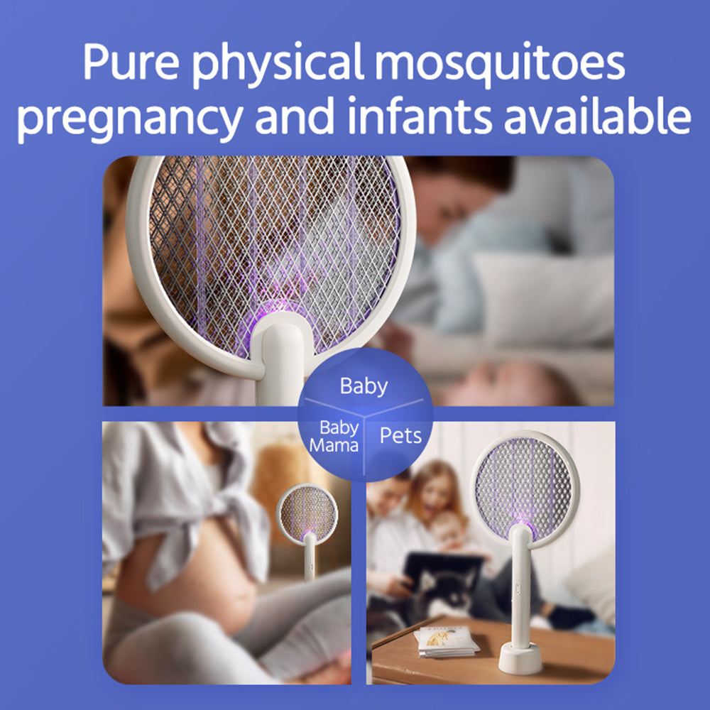 XIAOMIYOUPIN QUALITELL C2 Rechargeable Bug Zapper Lamp Electric Fly Mosquito Swatter Racket
