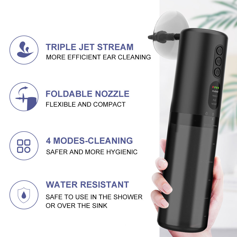 FB009 Electric Ear Wax Removal Device IPX6 Waterproof Ear Washer Cleaning Tool
