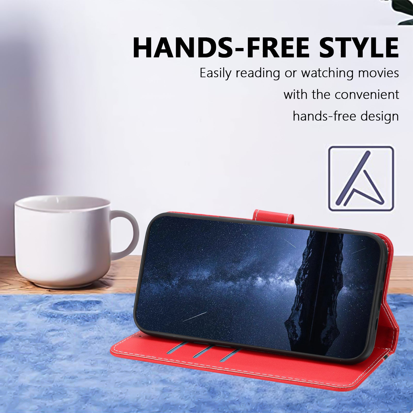 For Samsung Galaxy Xcover7 Phone Cases Wallet Stand Color Splicing Leather Cover with Magnetic Clasp Red
