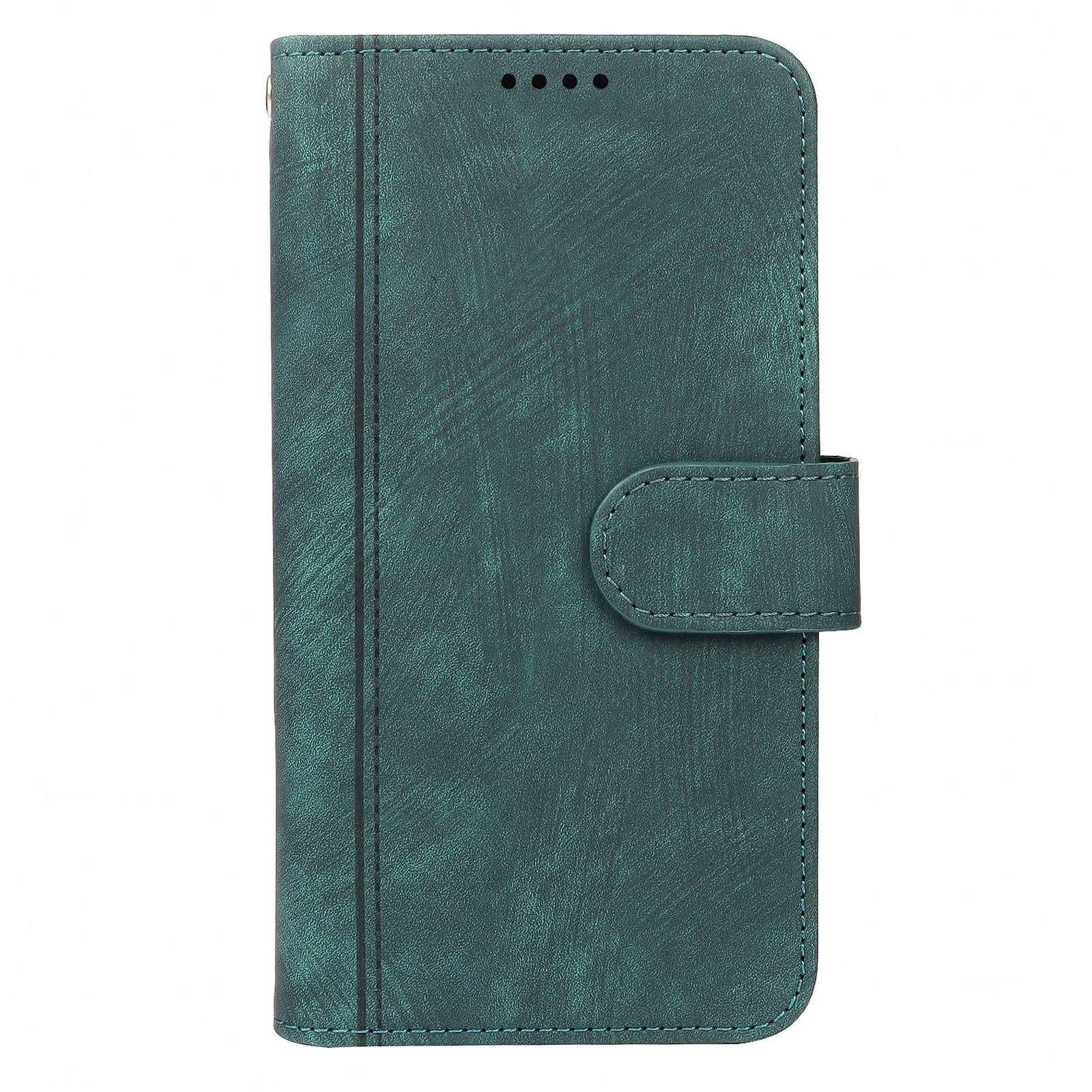 For Honor 400 Lite 5G Leather Case Line Pattern Wallet Phone Cover with 9 Card Slots Green
