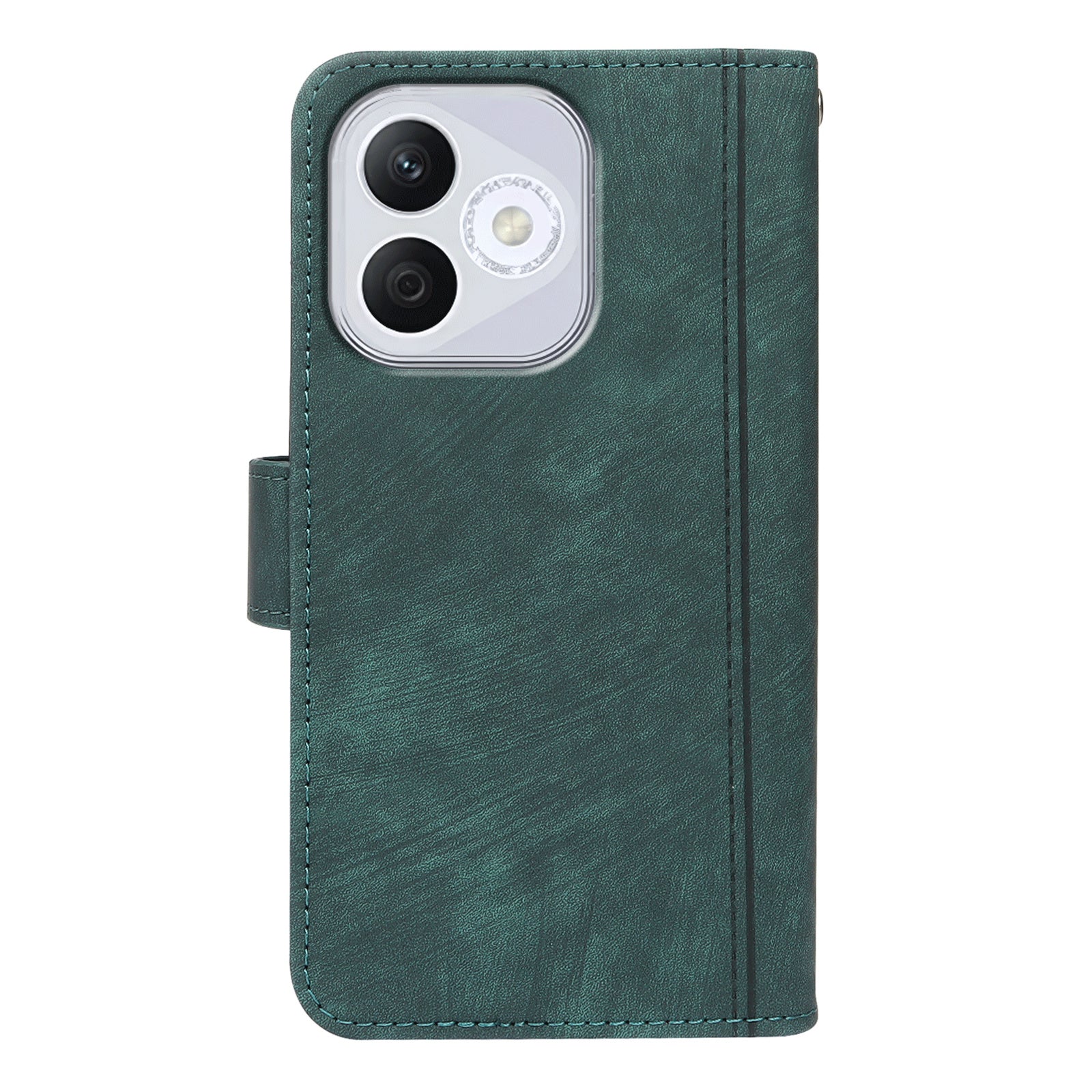 For Honor 400 Lite 5G Leather Case Line Pattern Wallet Phone Cover with 9 Card Slots Green