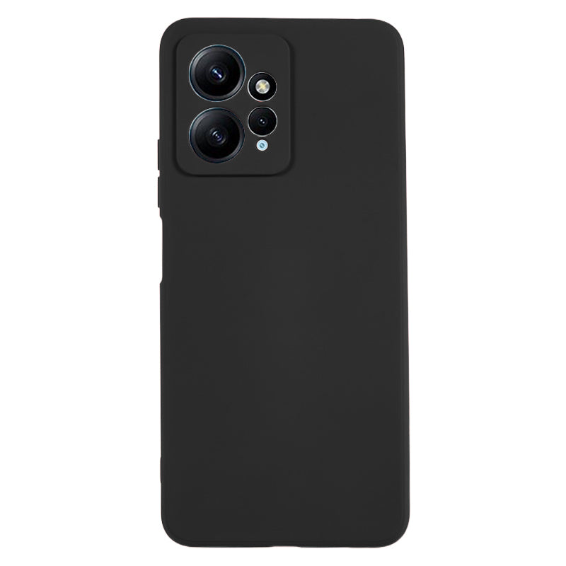 For Xiaomi Redmi Note 12 4G Rubberized TPU Phone Case Fiber Lining Anti-drop Phone Cover - Black