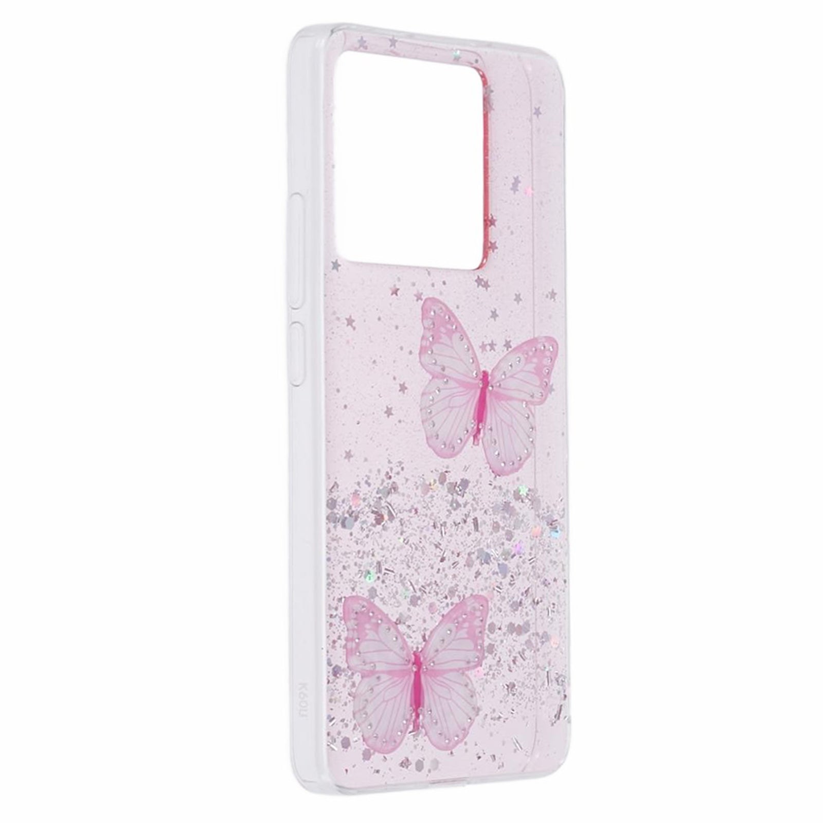 AW Series For Xiaomi 13T / 13T Pro / Redmi K60 Ultra Phone Case Epoxy Butterfly Cover - Pink