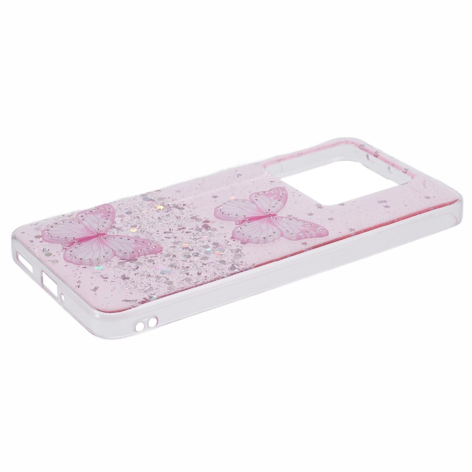 AW Series For Xiaomi 13T / 13T Pro / Redmi K60 Ultra Phone Case Epoxy Butterfly Cover - Pink