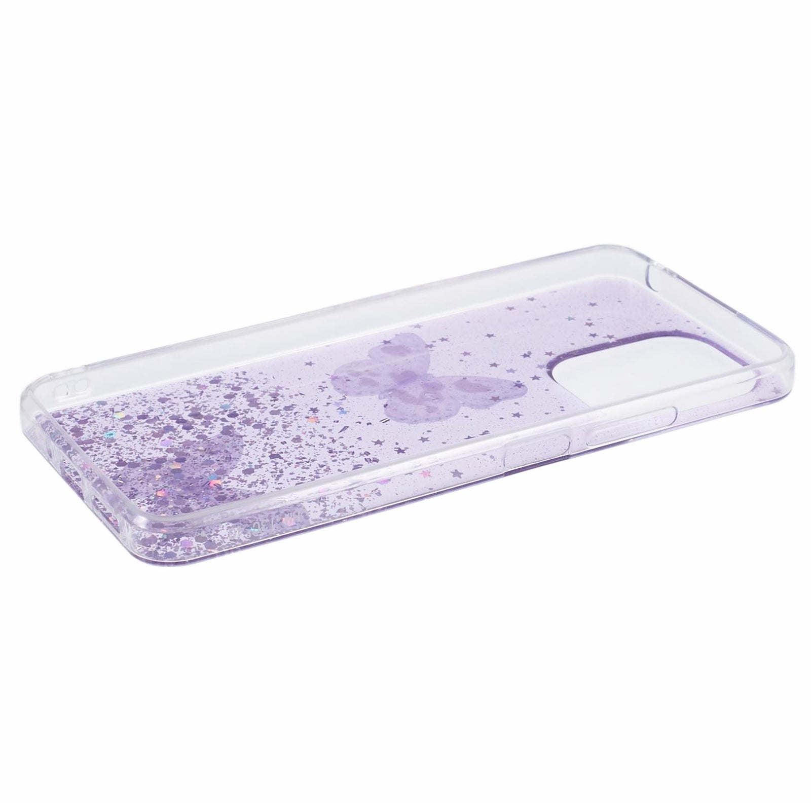AW Series For Xiaomi Redmi 13C 4G / Poco C65 4G Phone Case TPU+PVC Butterfly Cover - Purple
