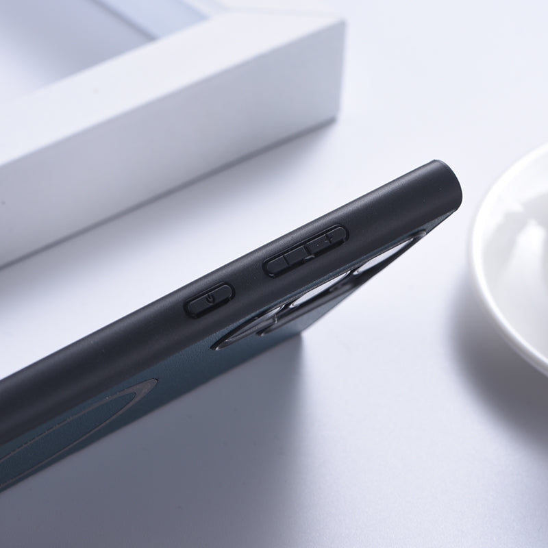 For Samsung Galaxy S24 Ultra Phone Case Compatible with MagSafe Leather+TPU Cover - Green