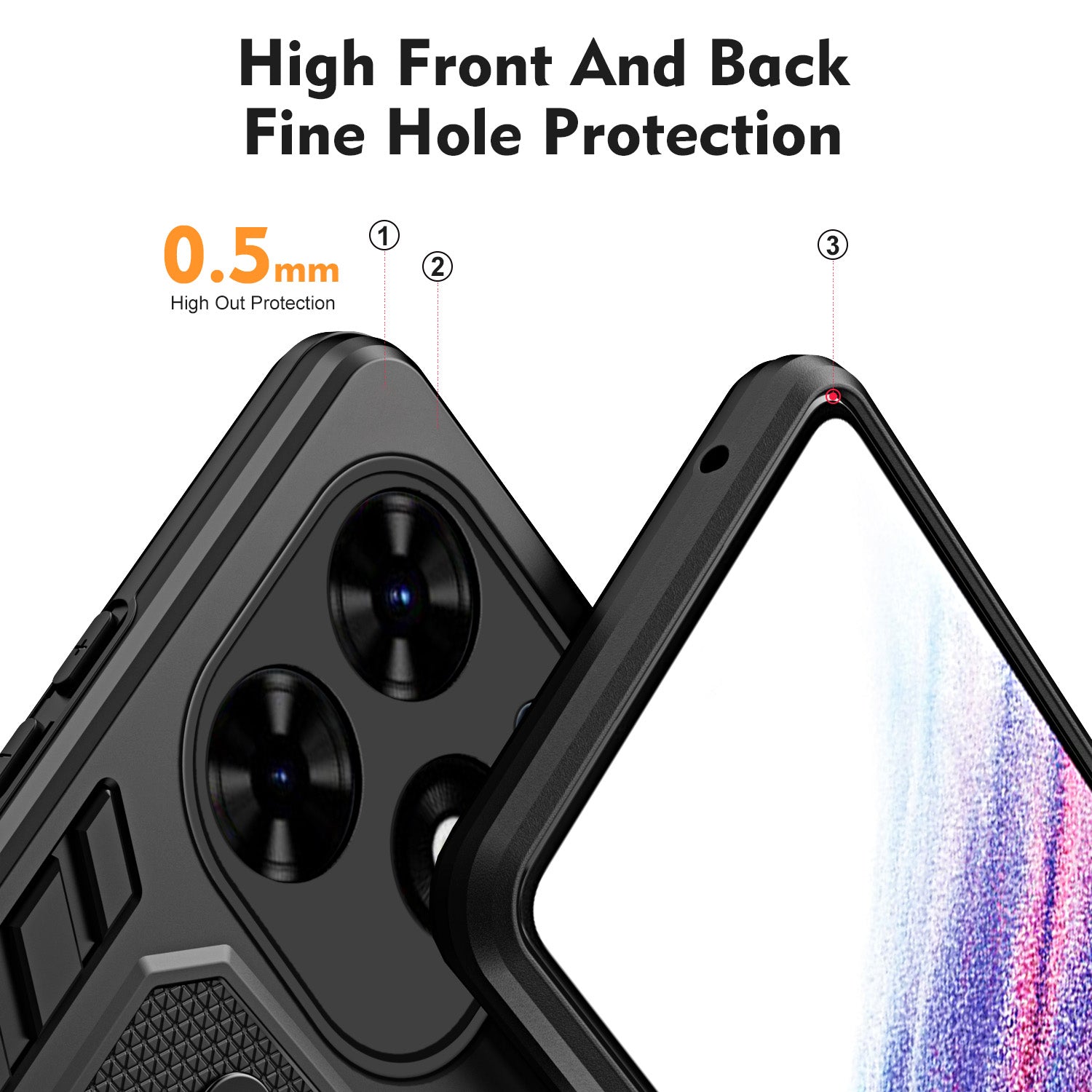 For Transsion Tecno Spark Go 2024 4G  / Spark 20 / Spark 20C / Pop 8  / Transsion Infinix Smart 8 4G / Hot 40i Phone Case Kickstand Cover - Black