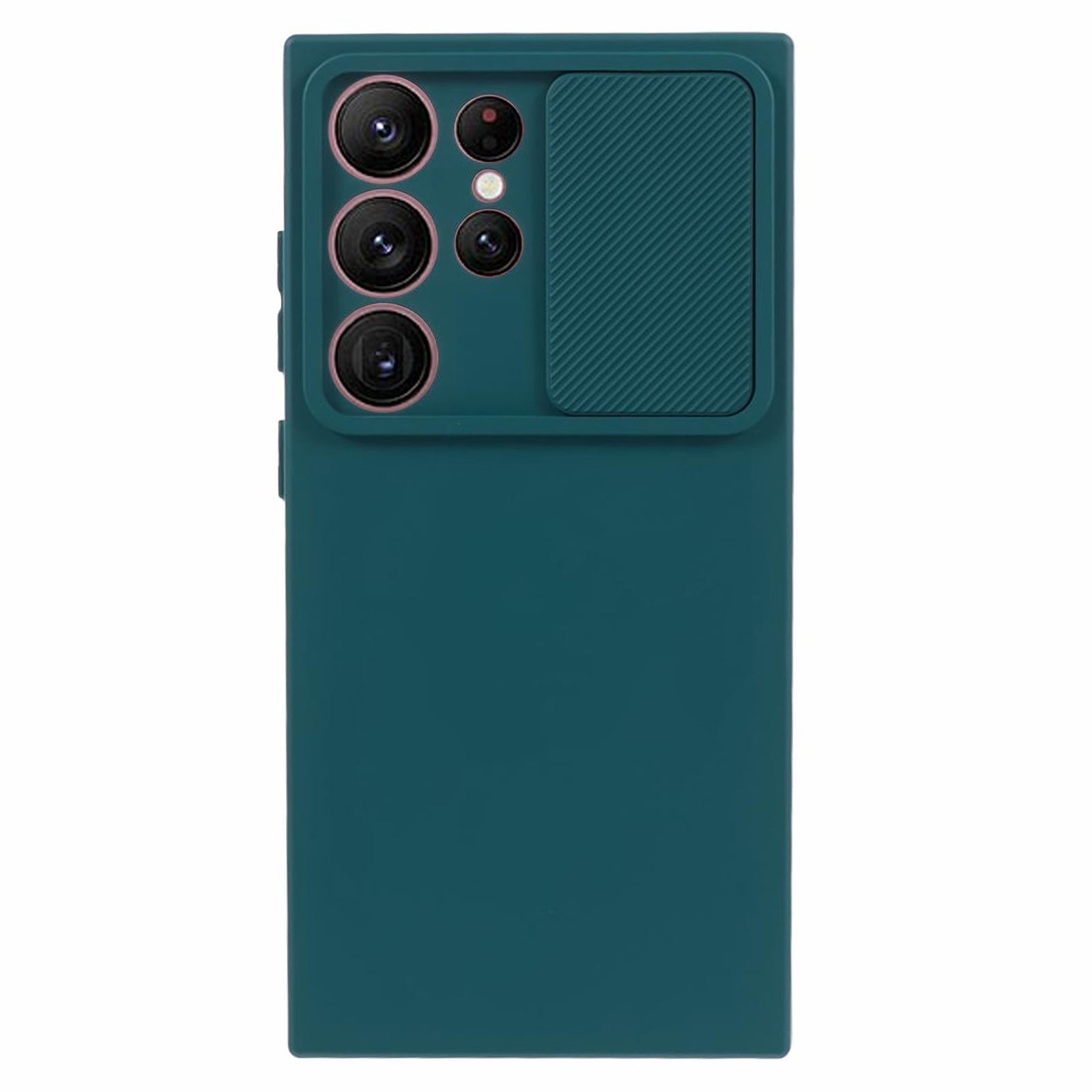 TMT Series for Samsung Galaxy S22 Ultra 5G Case Soft TPU Phone Shell with Slide Lens Cover - Sapphire