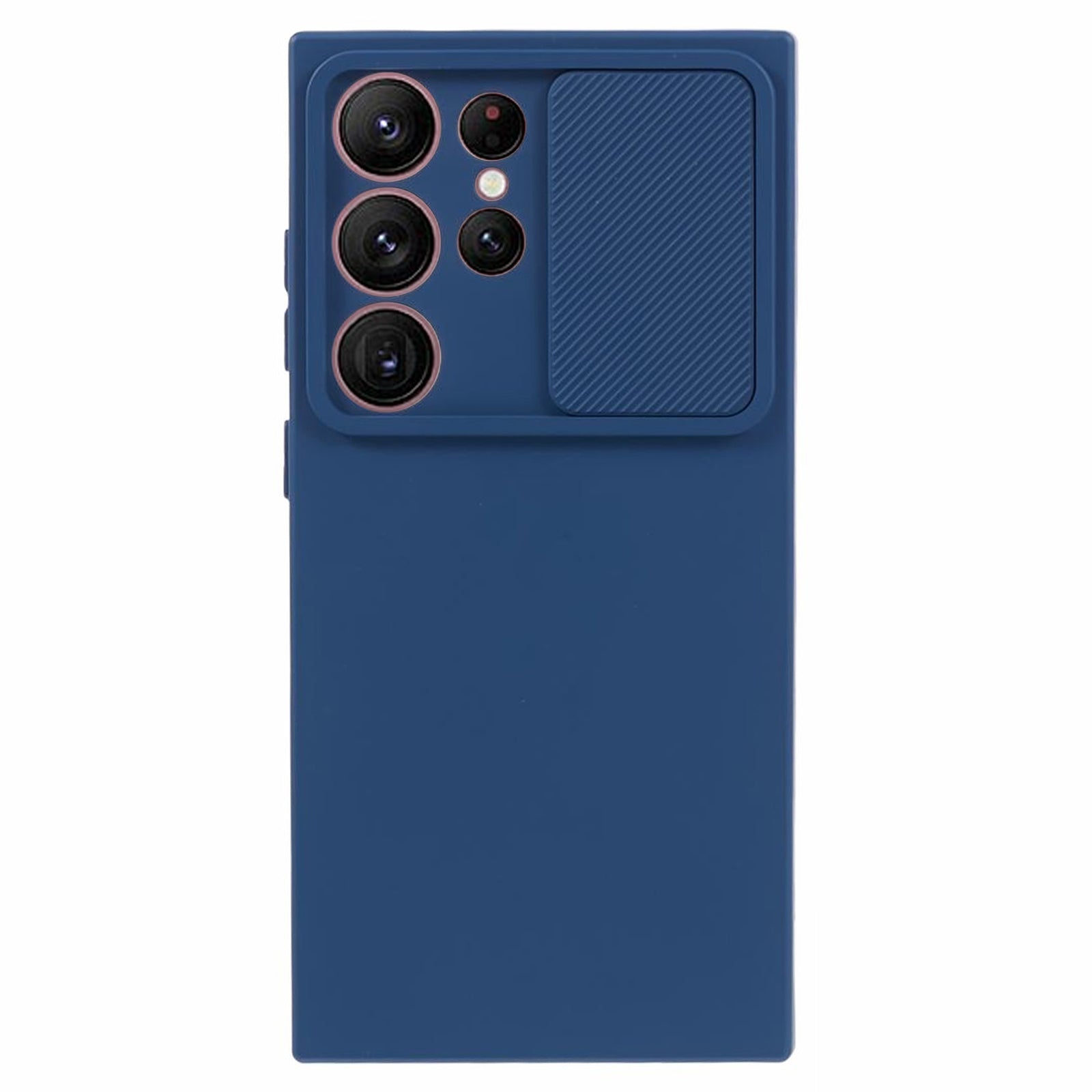 TMT Series for Samsung Galaxy S23 Ultra Case Soft TPU Protective Back Shell with Slide Lens Lid - Sapphire