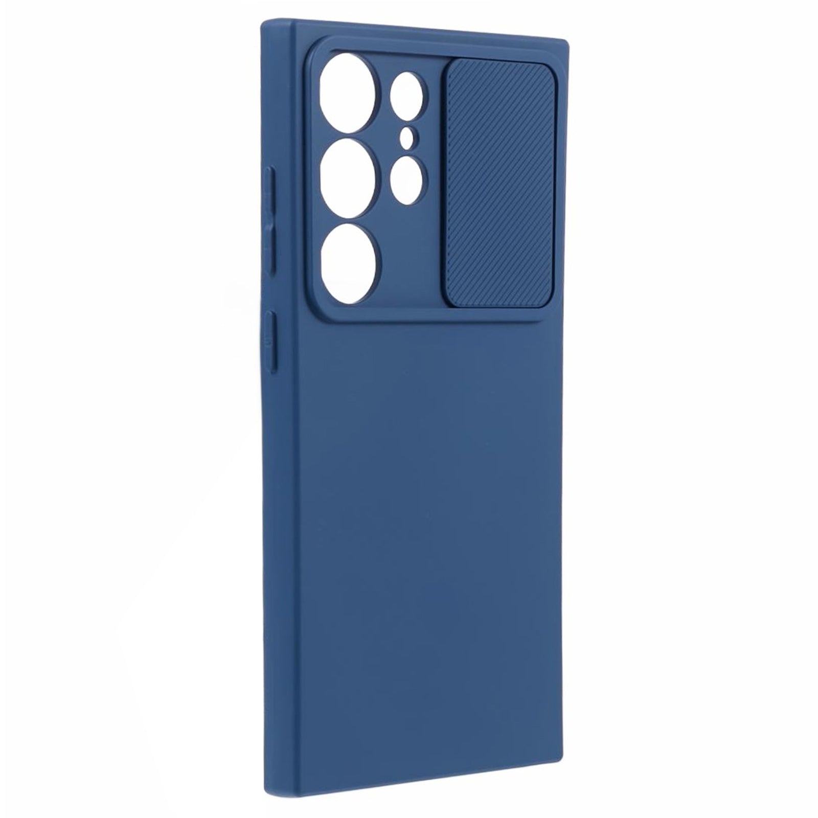 TMT Series for Samsung Galaxy S23 Ultra Case Soft TPU Protective Back Shell with Slide Lens Lid - Sapphire
