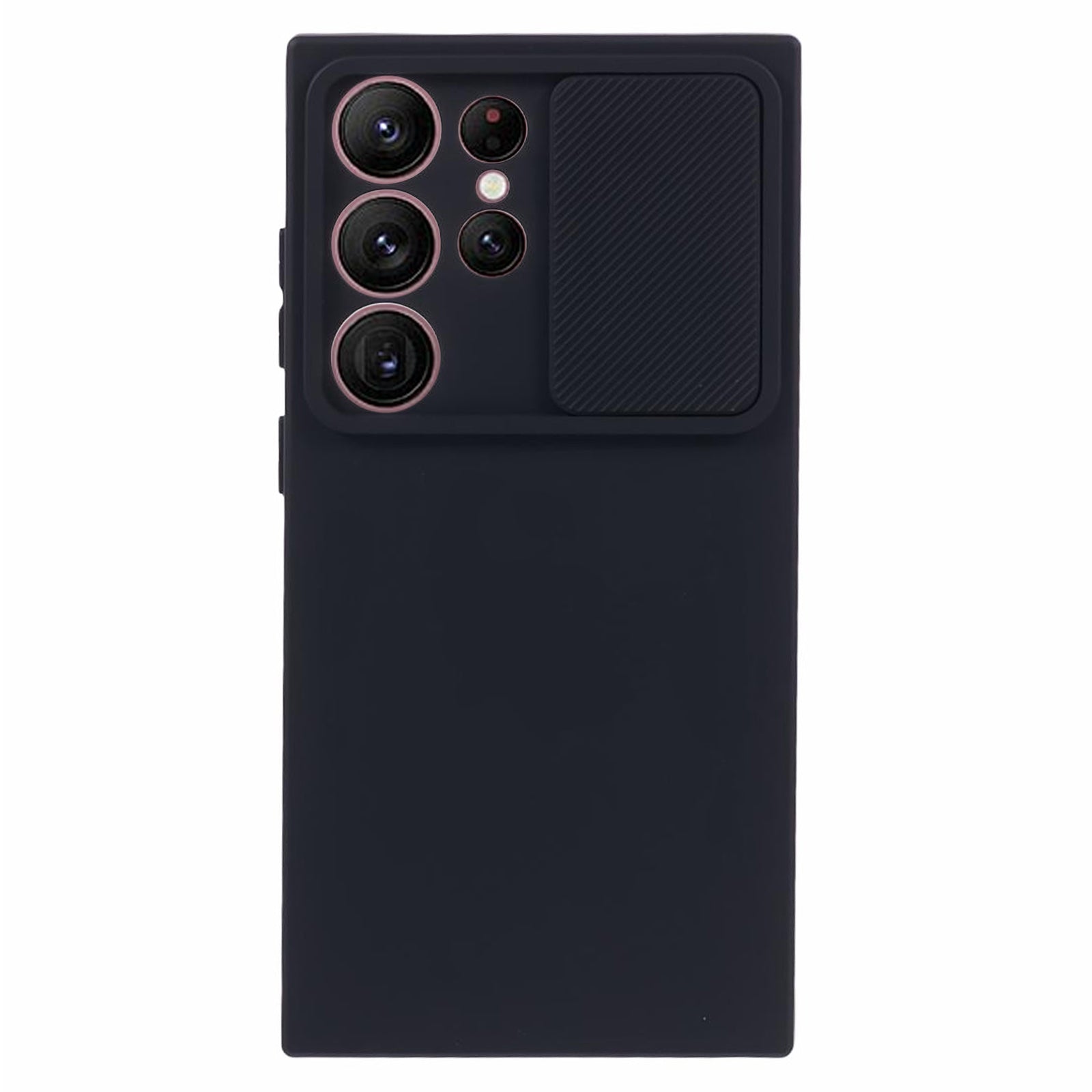 TMT Series for Samsung Galaxy S23 Ultra Case Soft TPU Protective Back Shell with Slide Lens Lid - Sapphire