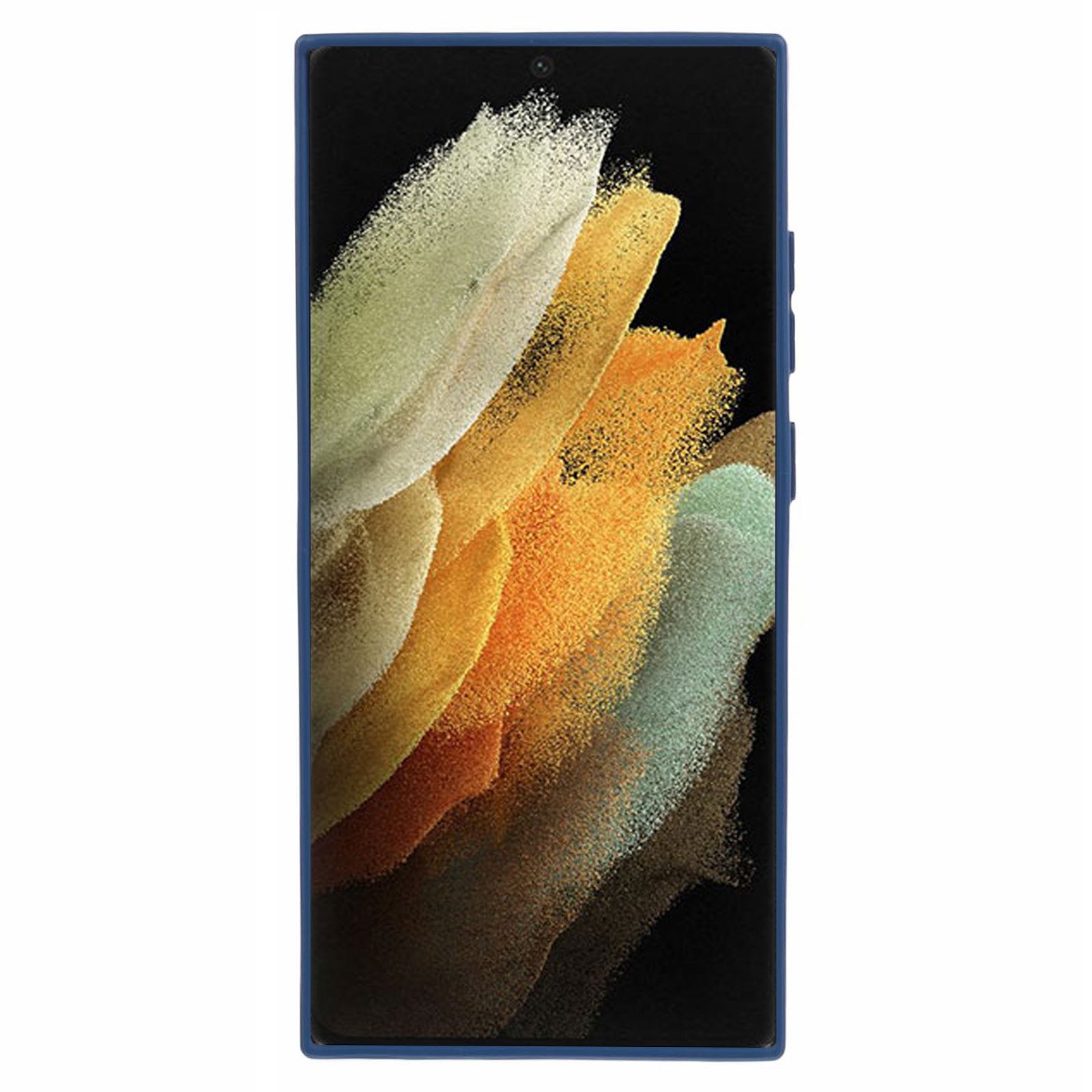 TMT Series for Samsung Galaxy S21 Ultra 5G TPU Case Anti-drop Phone Cover with Slide Lens Lid - Sapphire