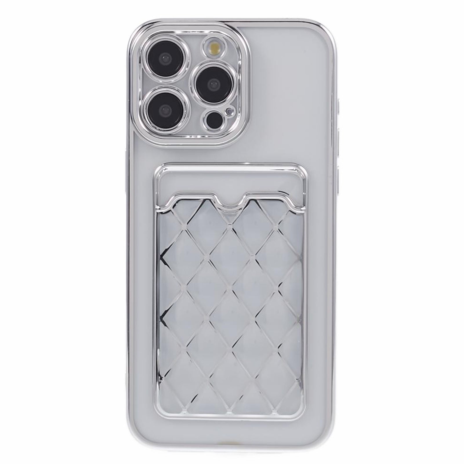 JJ Series For iPhone 14 Pro Max Case Electroplating Laser Carving Soft TPU Phone Cover - Purple