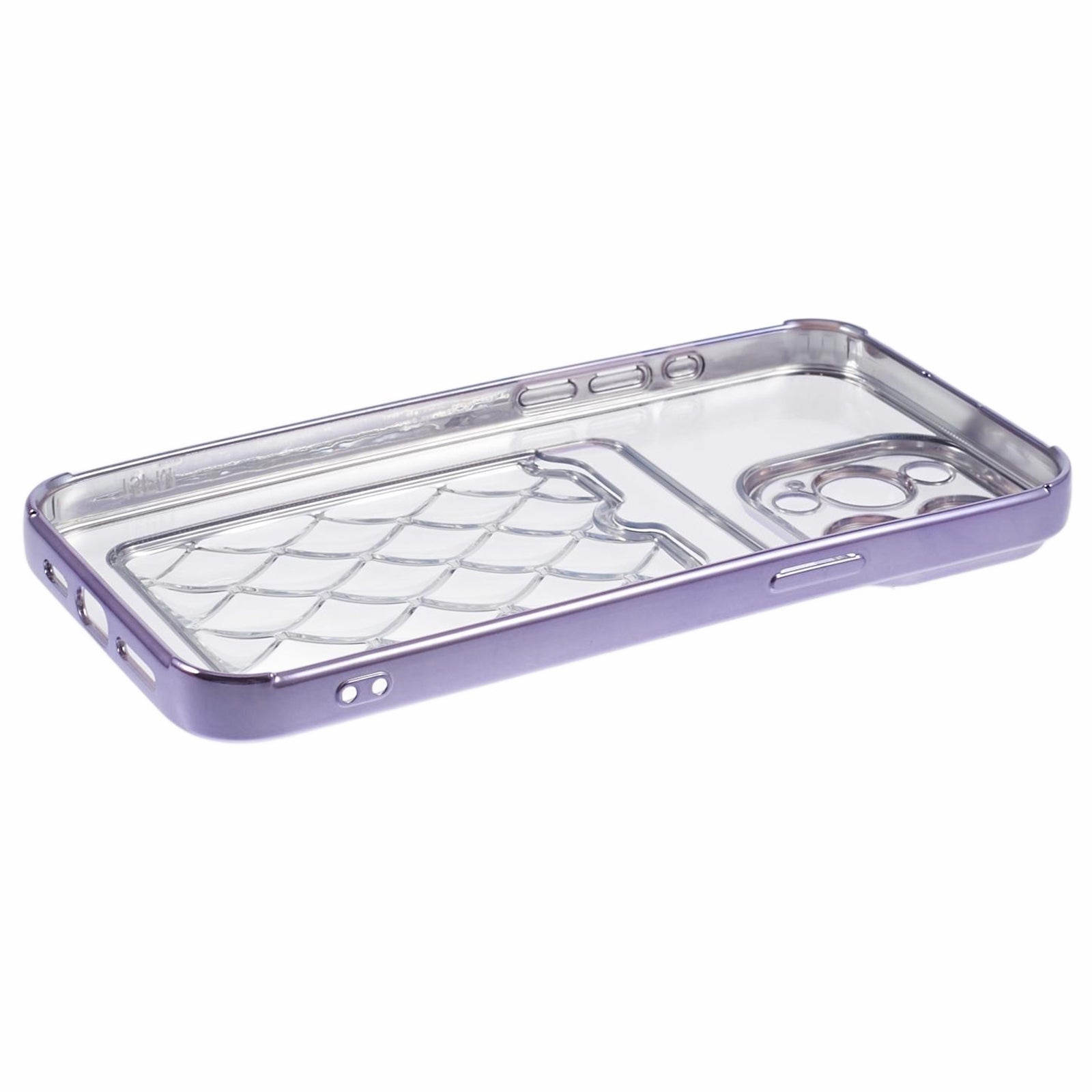 JJ Series For iPhone 14 Pro Case Electroplating Anti-scratch TPU Phone Cover with Card Slot - Purple