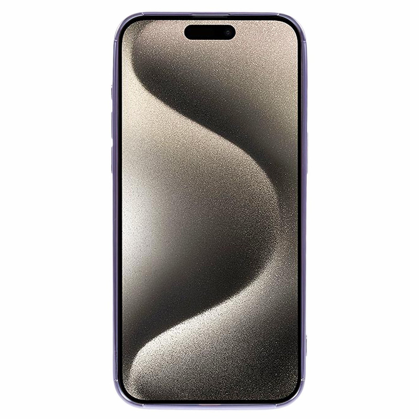 JJ Series For iPhone 15 Pro Max TPU Cover Laser Carving Electroplated Card Slot Back Case - Purple